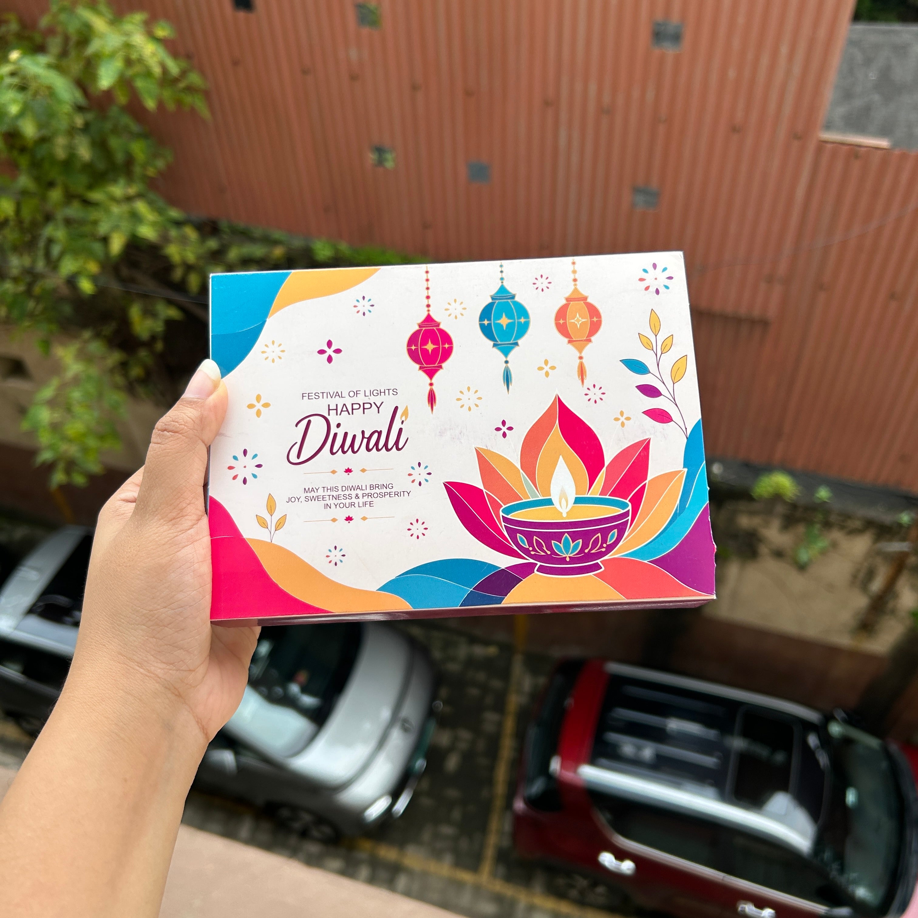 Diwali Slider Box (10pc) || 6 Cavity Size ~ Print B