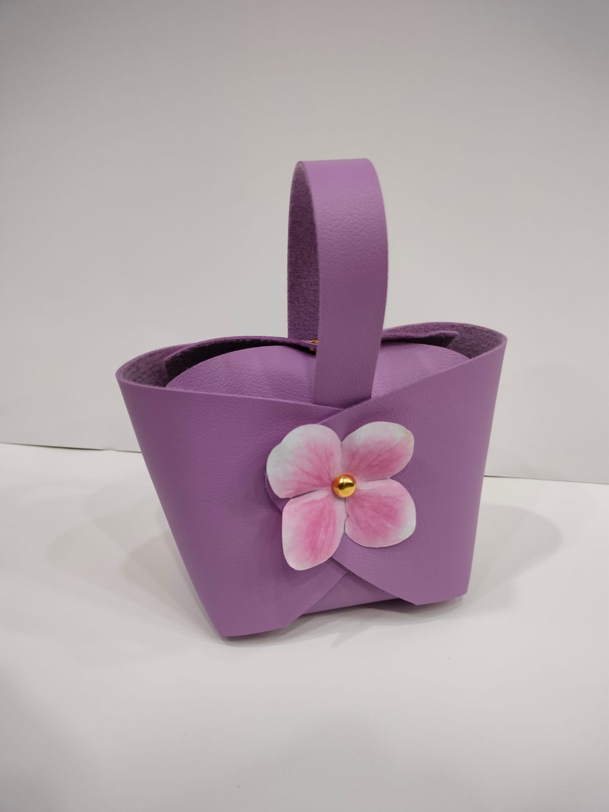 Floral Purse Style Hamper Bag 3inch (10pc) • Purple
