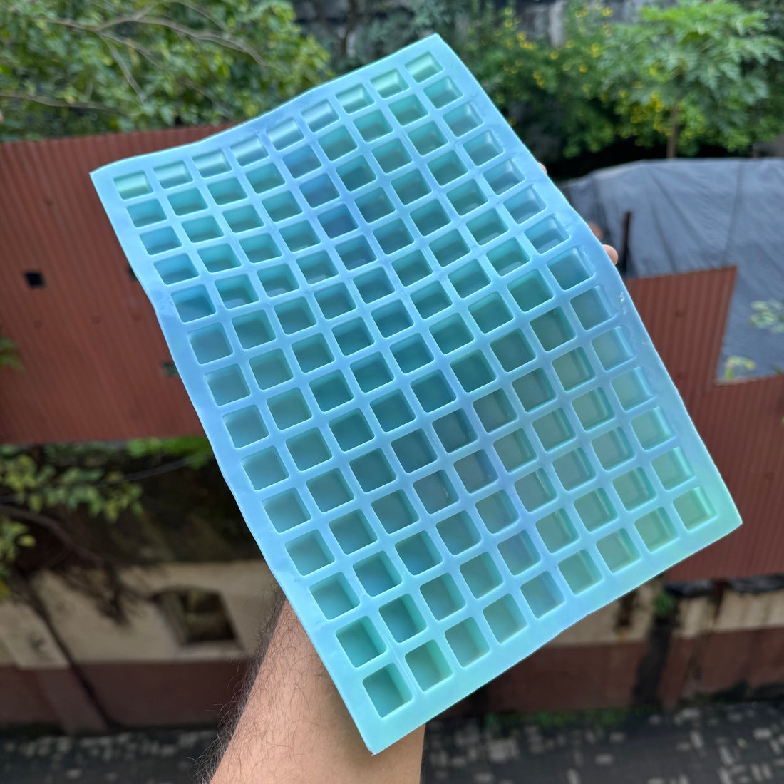 Square Silicon Jelly Mould 1pc (126 Cavities)