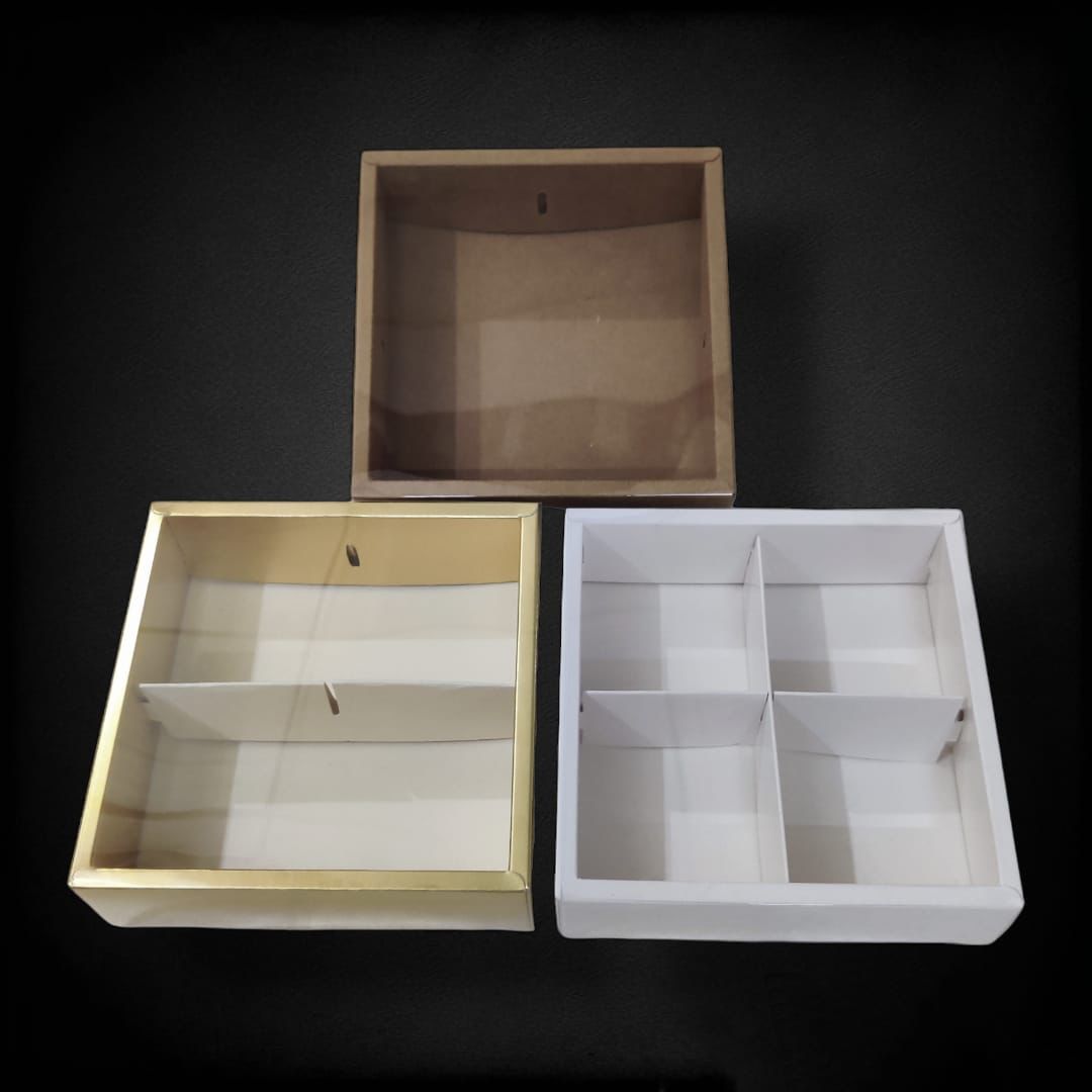 White Partition Brownie Box