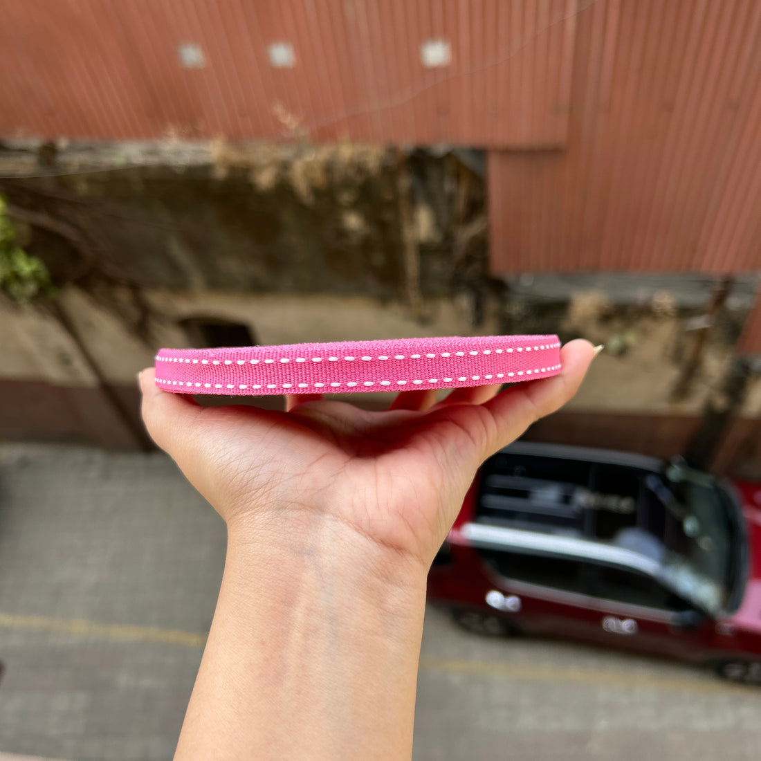 Korean Stitch Ribbon Roll Pink