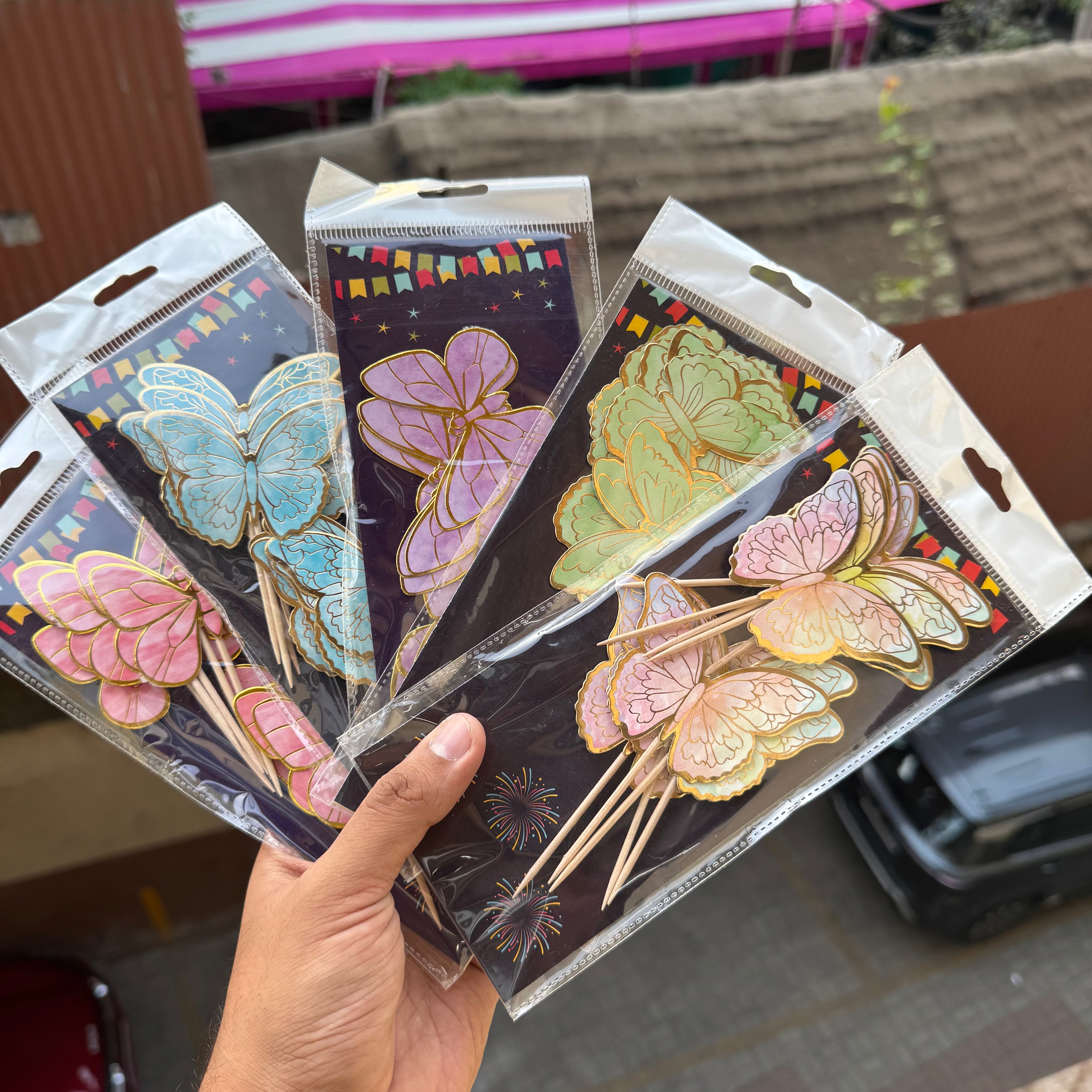 Blue Aesthetic Butterfly Paper