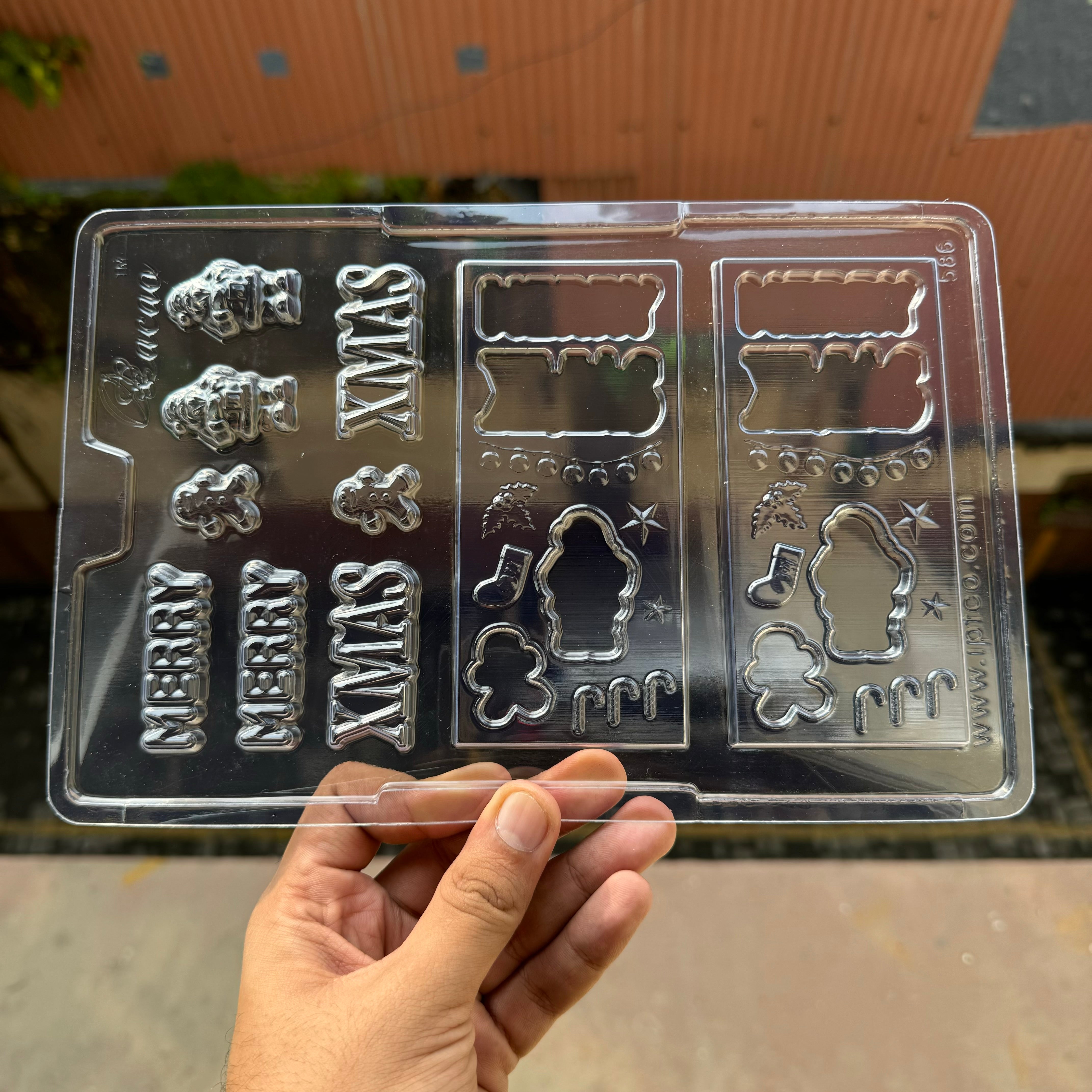 Merry Christmas PVC Cacao Bar Mould