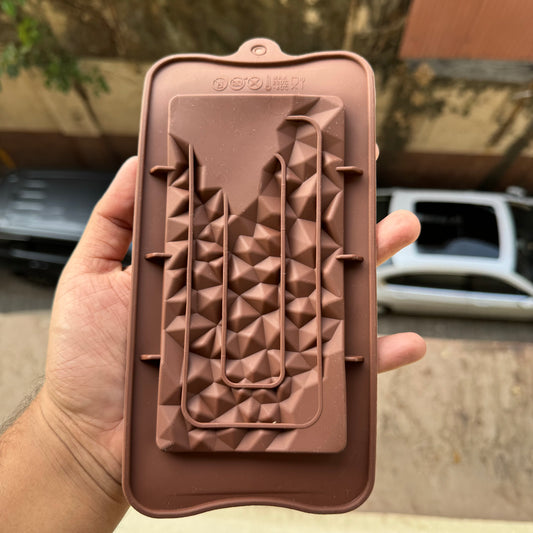 Designer Diamond Wavy Bar Chocolate Silicon Mould