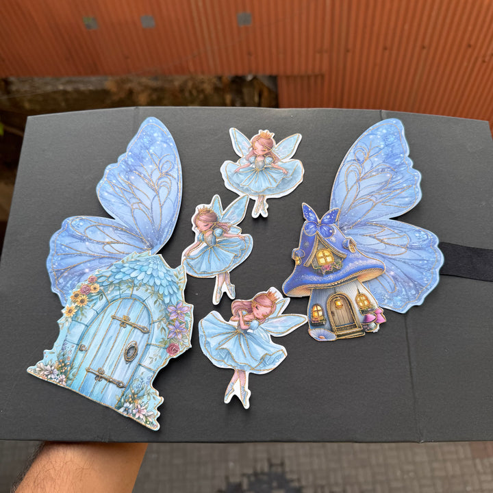 Fairy Tale Butterfly & Ballerina Cake Topper Set - 7 Piece DIY Decoration