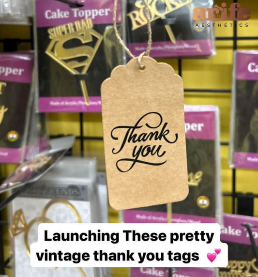 Thank You Vintage Tags 10pcs