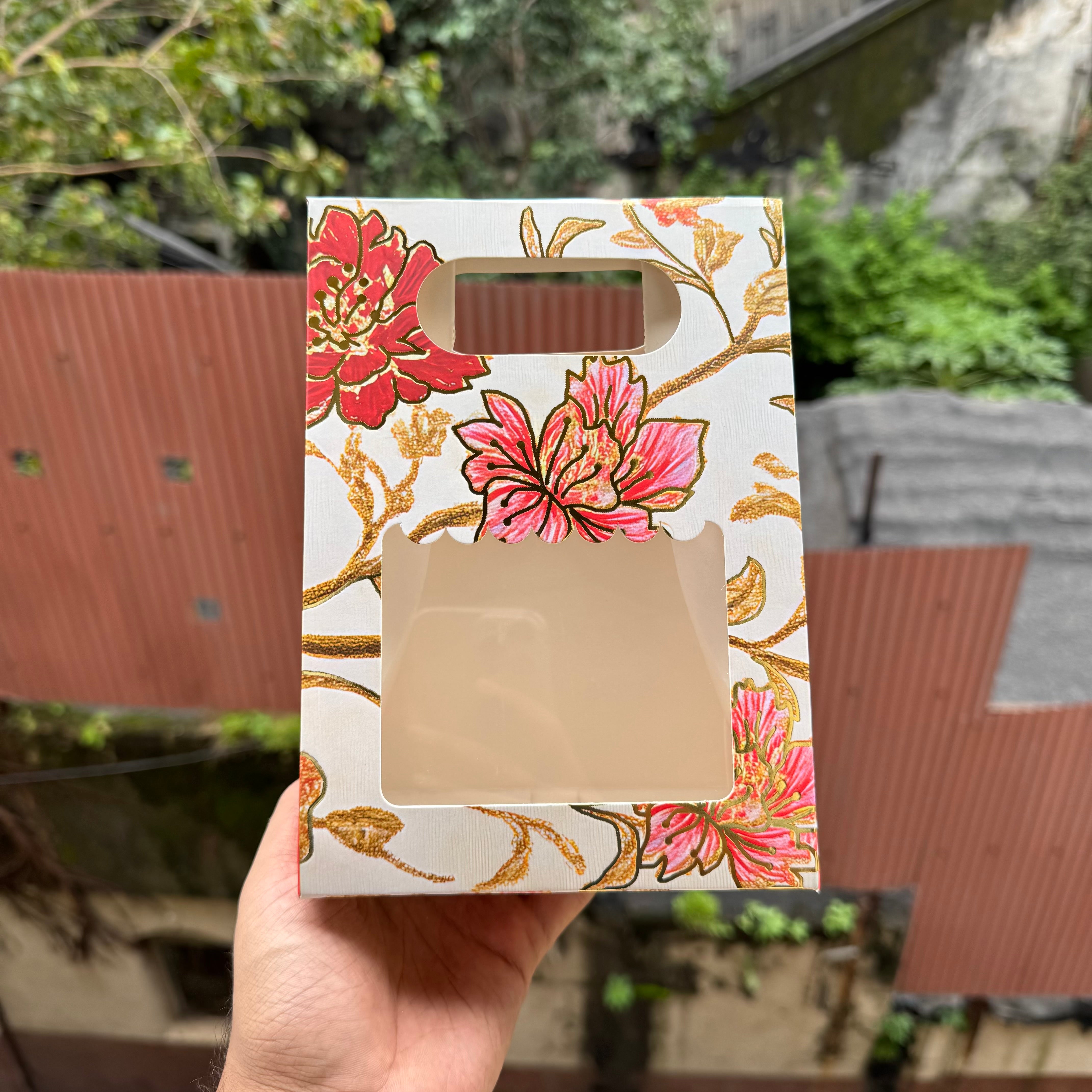 Floral Jar Bag For 1 Jar (10 pc)