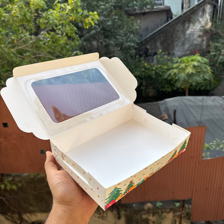 Christmas 6 In 1 Brownie / Cookie Box 10 Pc | White
