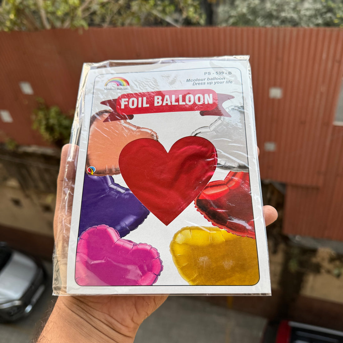 Red Heart Foil Balloon