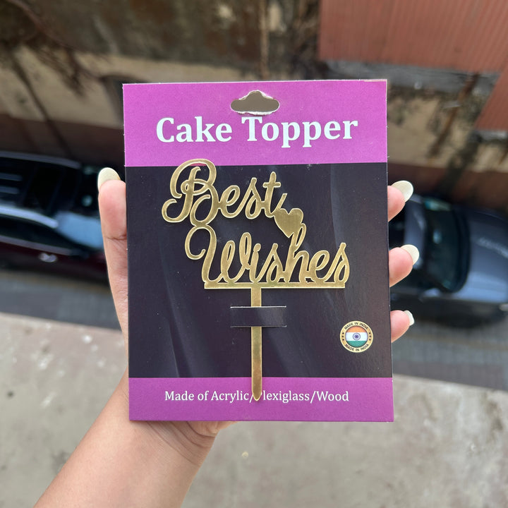 Best Wishes 4” Acrylic Topper