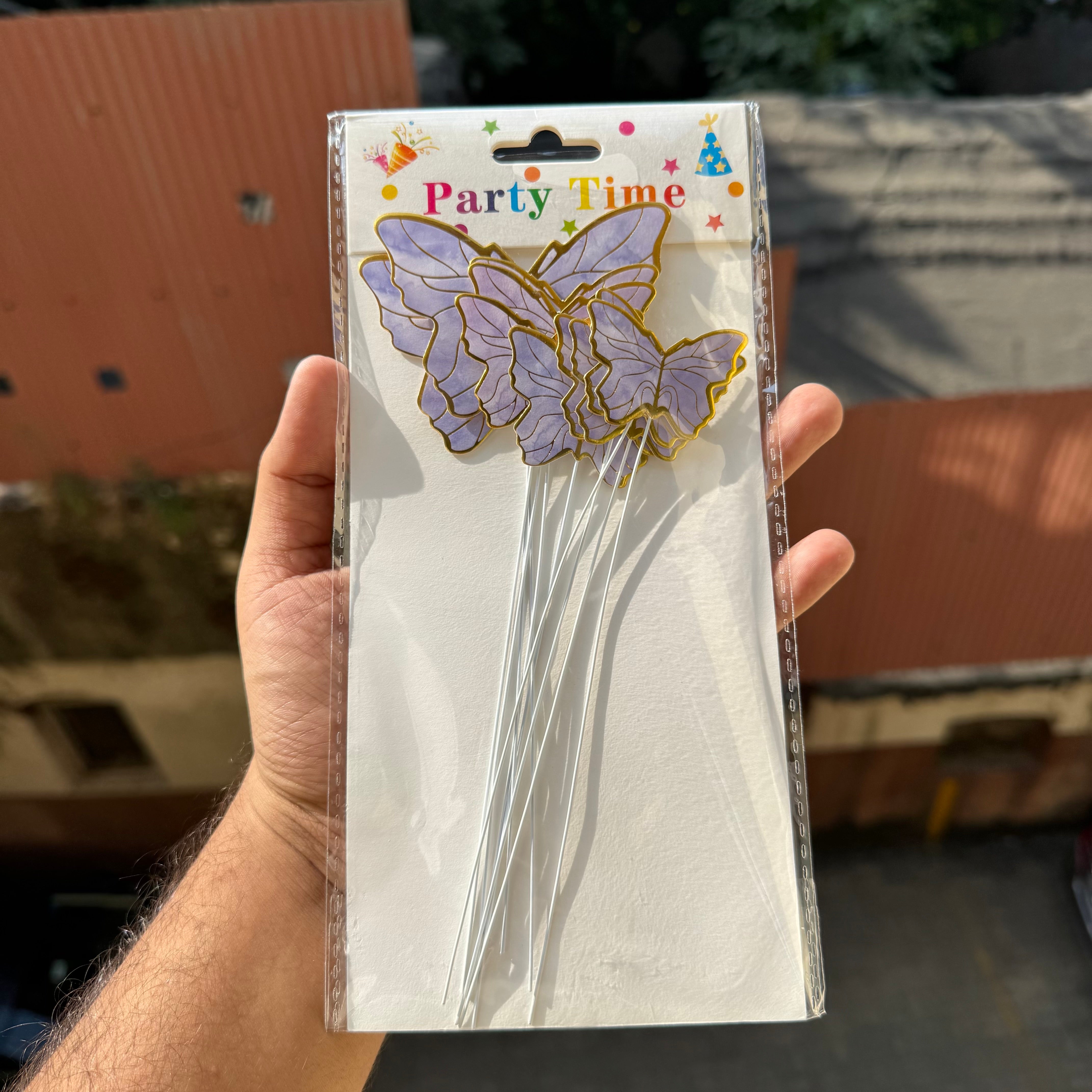 Purple Butterfly With String