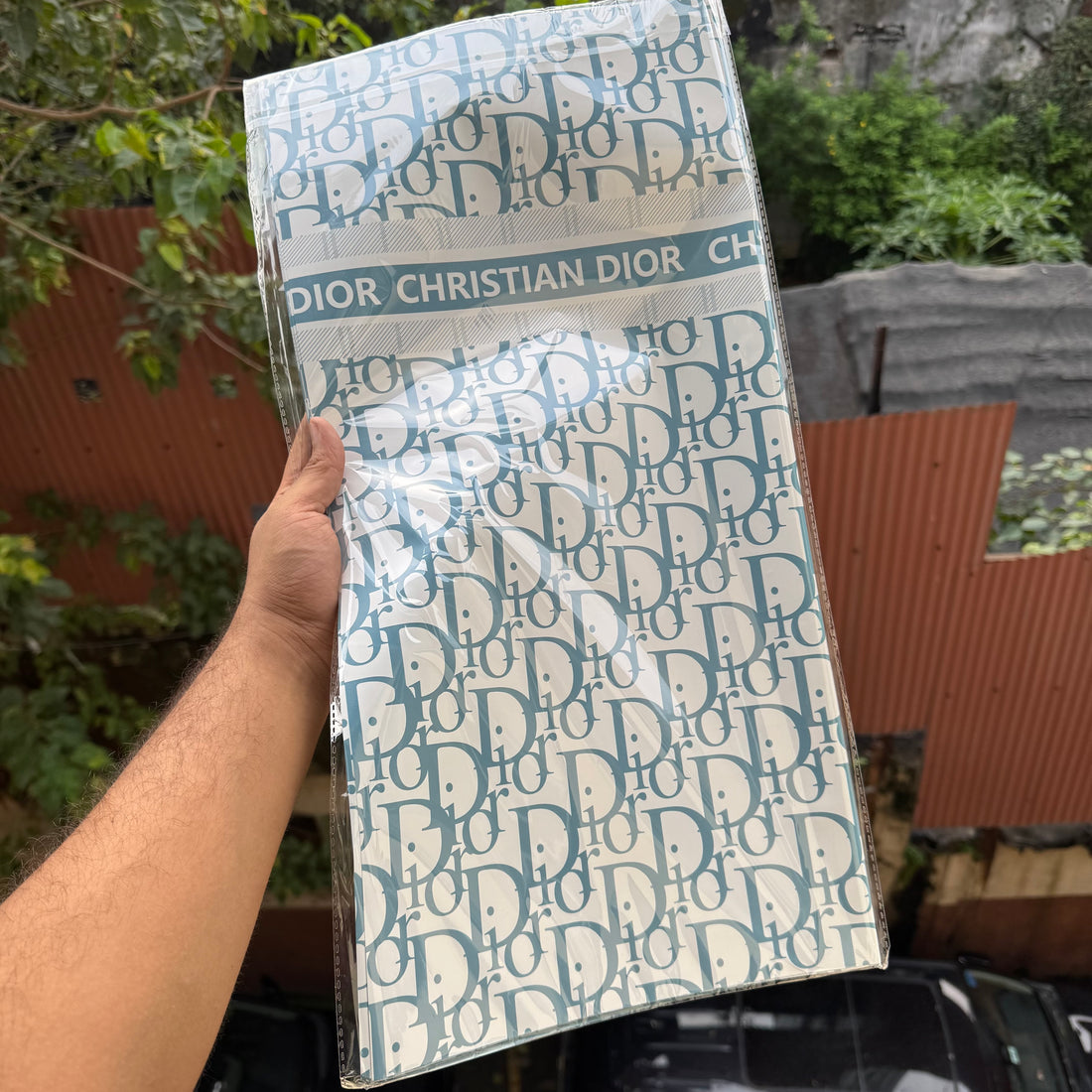 Printed Bouquet Wrapping Sheet (20 pcs) - Powder Blue