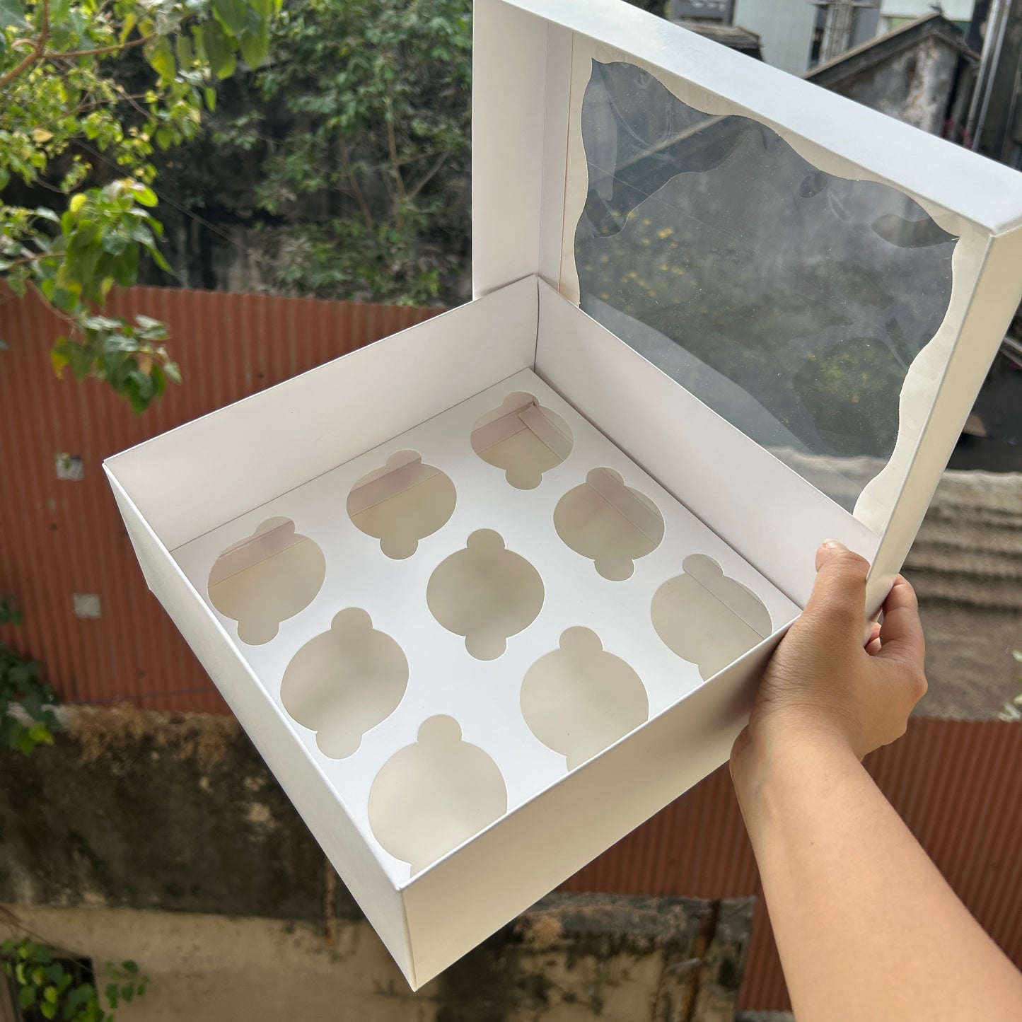 9in1 Cupcake Box White