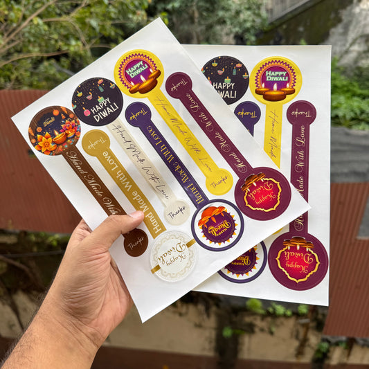Diwali Seal Sticker (12pcs) Used For Jars and Tubs