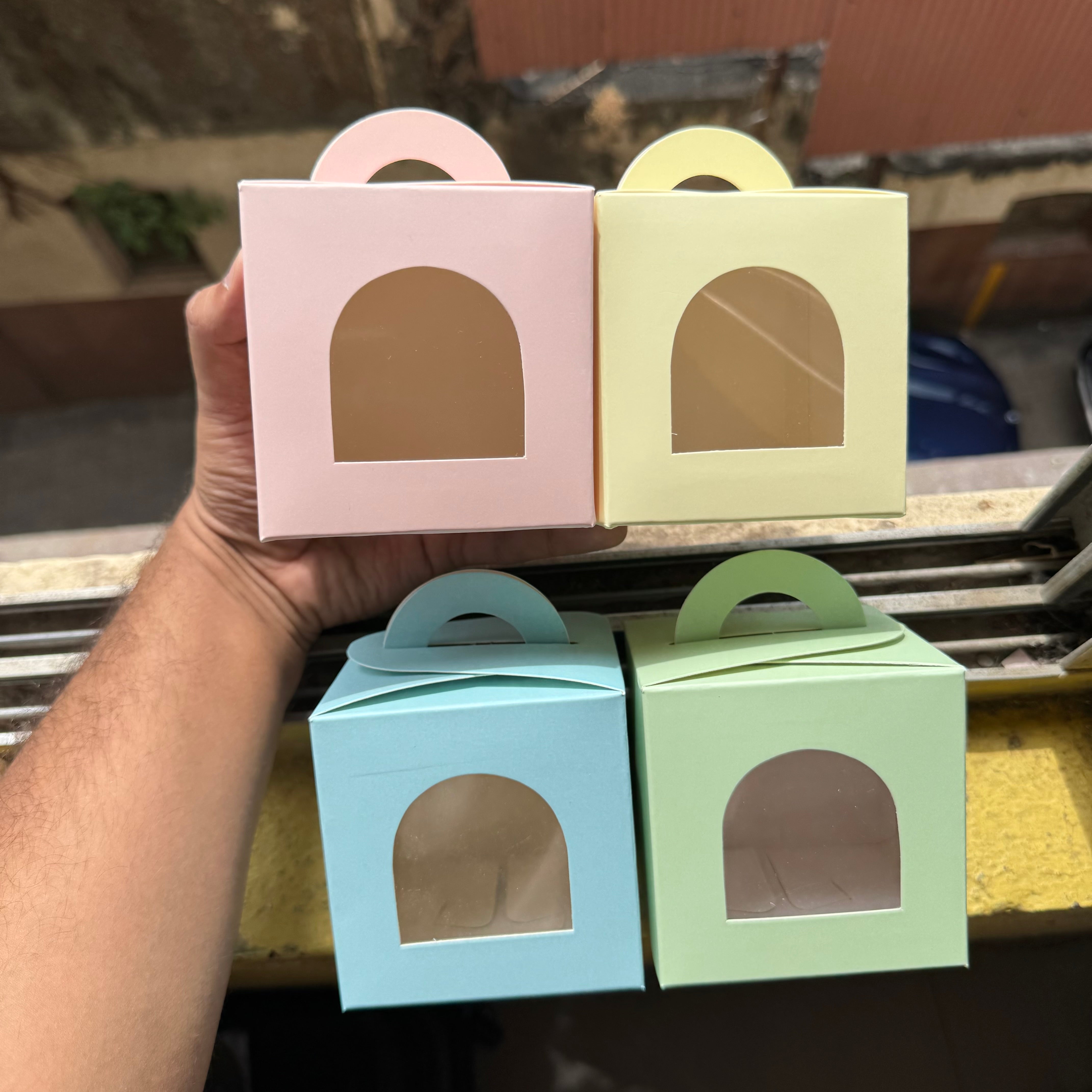 Pastel Peach Jar Candle / Single Cupcake Box (10pc)