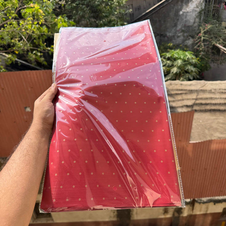 Bouquet Wrapping Sheet - Polka Dot - Deep Red (20 sheets)