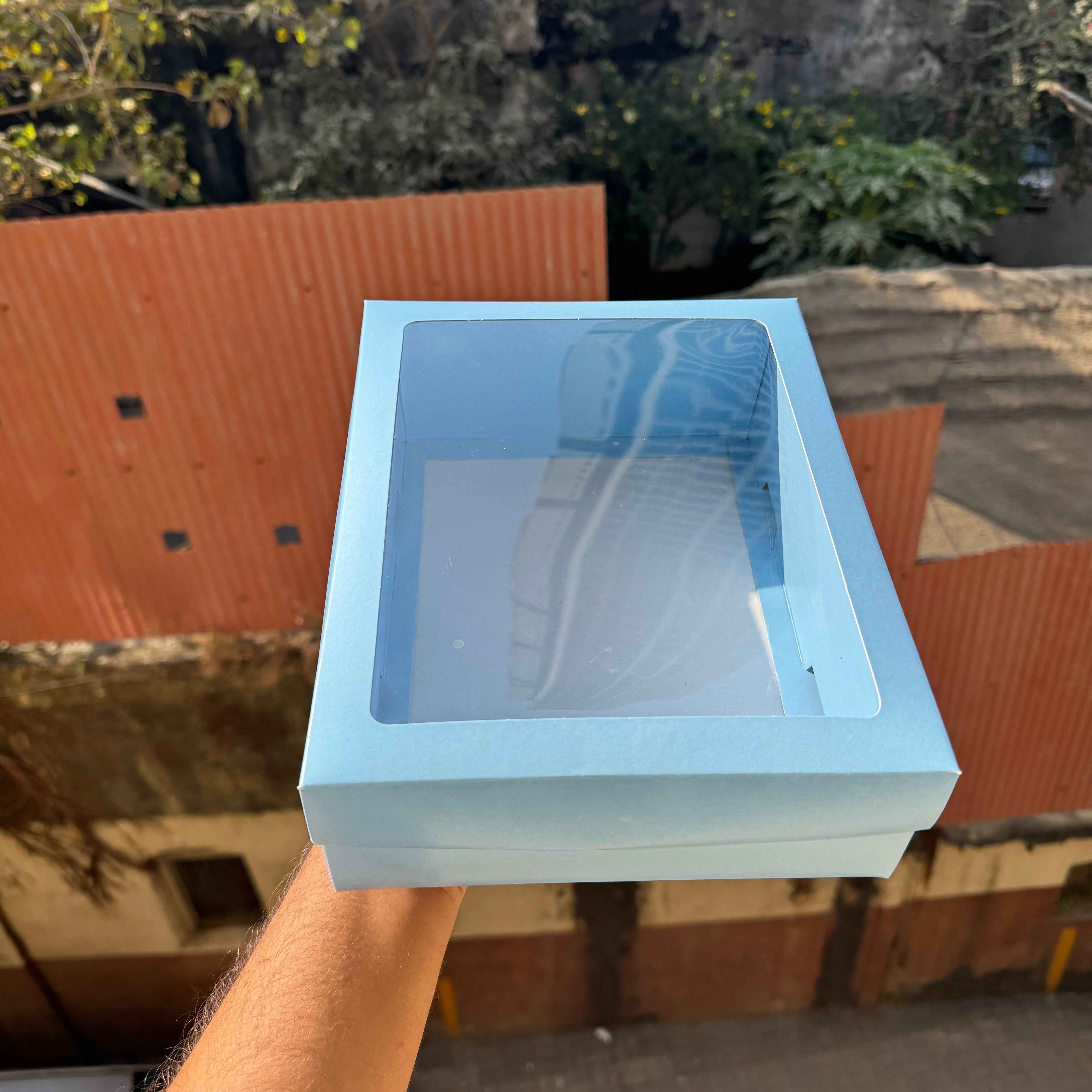 Blue Top Bottom Hamper Box - Valentine Edit