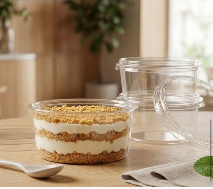 Round PVC Dessert Container (10pc) • SP