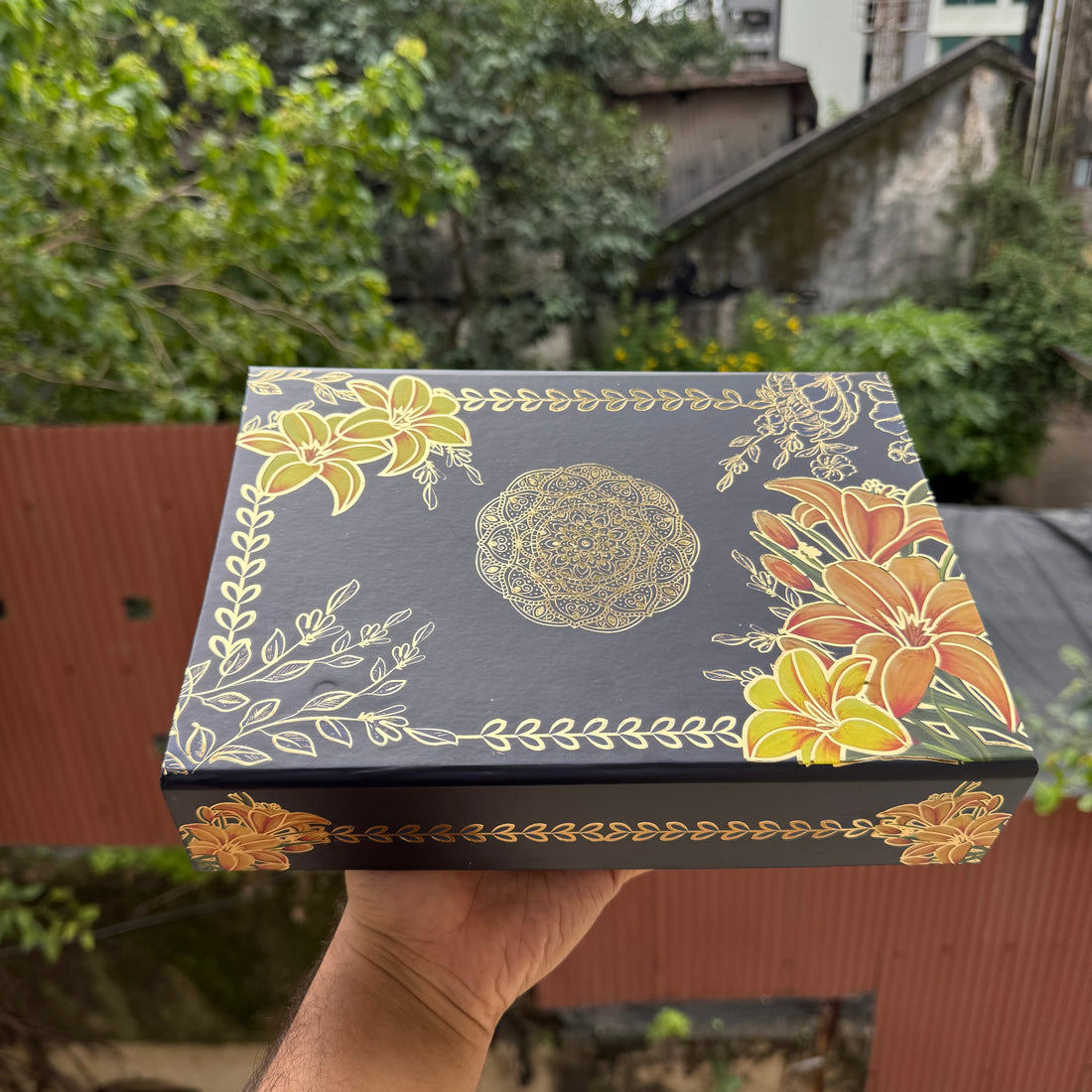 Premium Rigid Mithai / Hamper Box | Collapsible (1pc) ~ Royal Blue