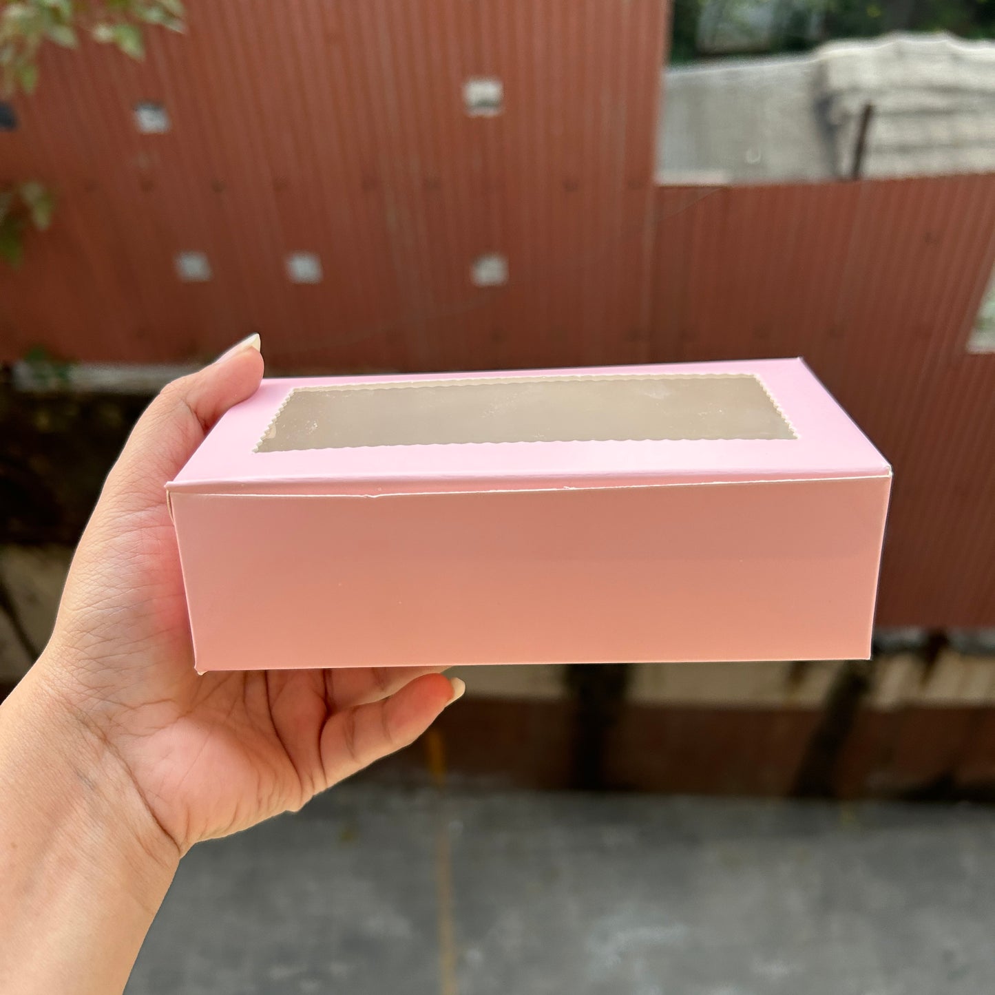 2 in 1 Brownie / Cookie Box Peach/Light Pink (10pcs)