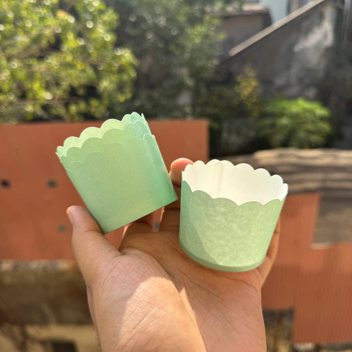 Ready to Bake Pastel Mint Green Cupcake / Muffin Liners (50pc)