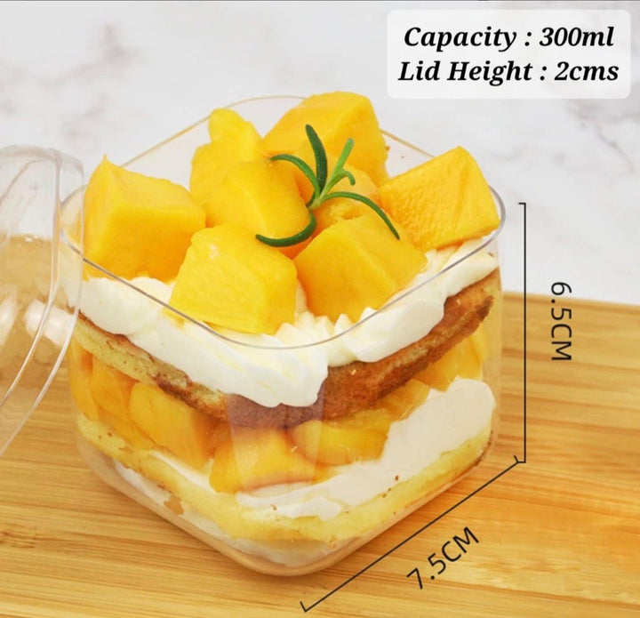 Cubical Acrylic Dessert Tub (10pc)