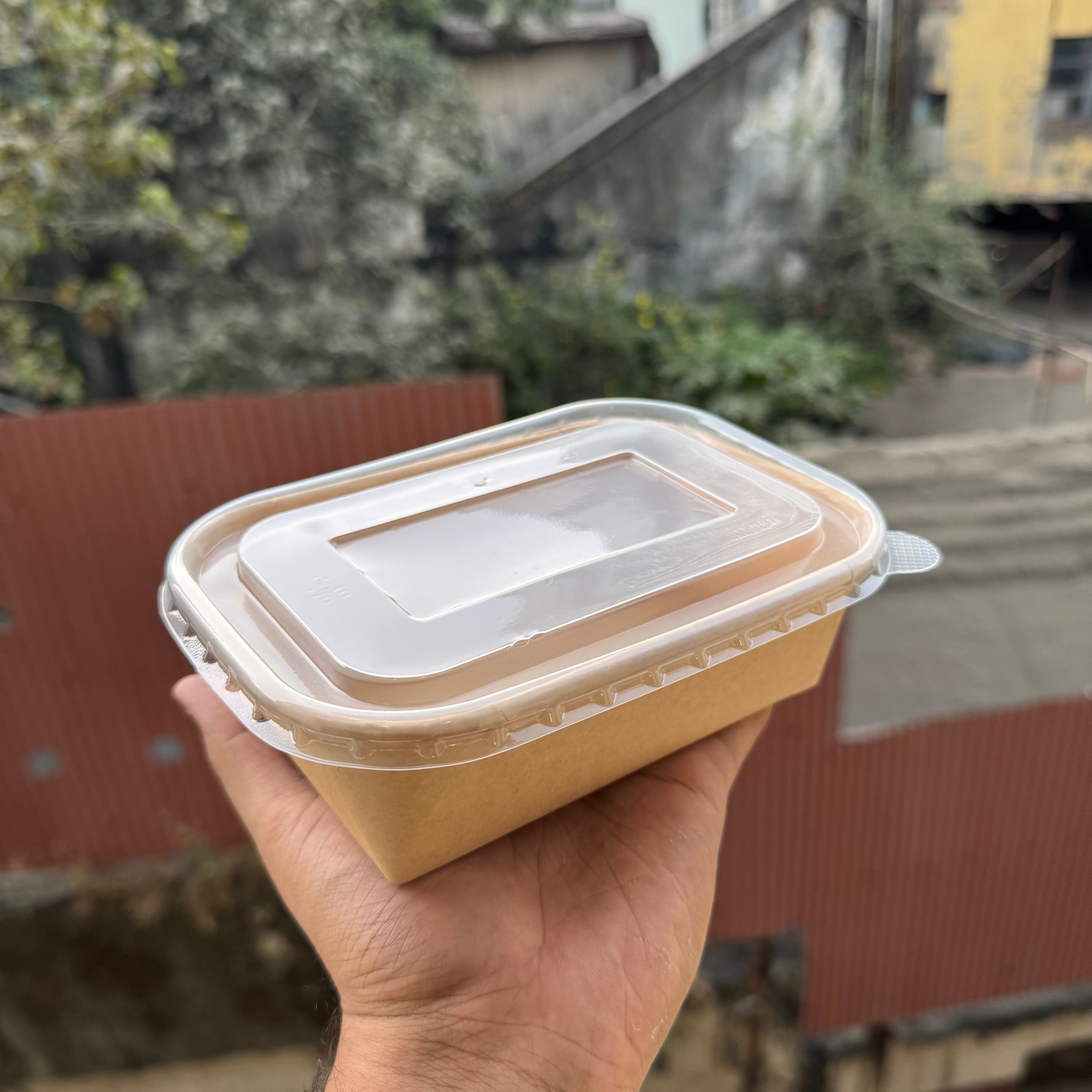 Rectangle Kraft Tub 650 mL (10pc)