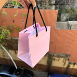 Fancy Gift Bag Pink (10pc) 8x4x8inch