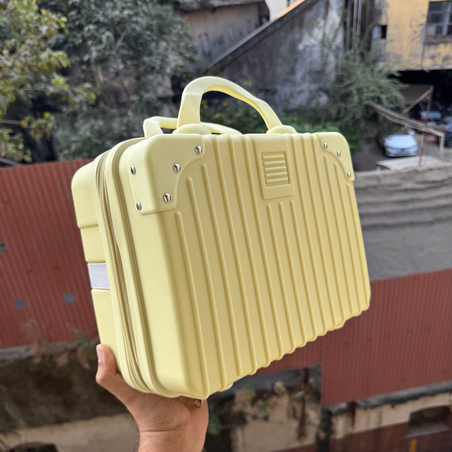 Lemon Yellow Mini Suitcase Packaging For Hamper 1pck