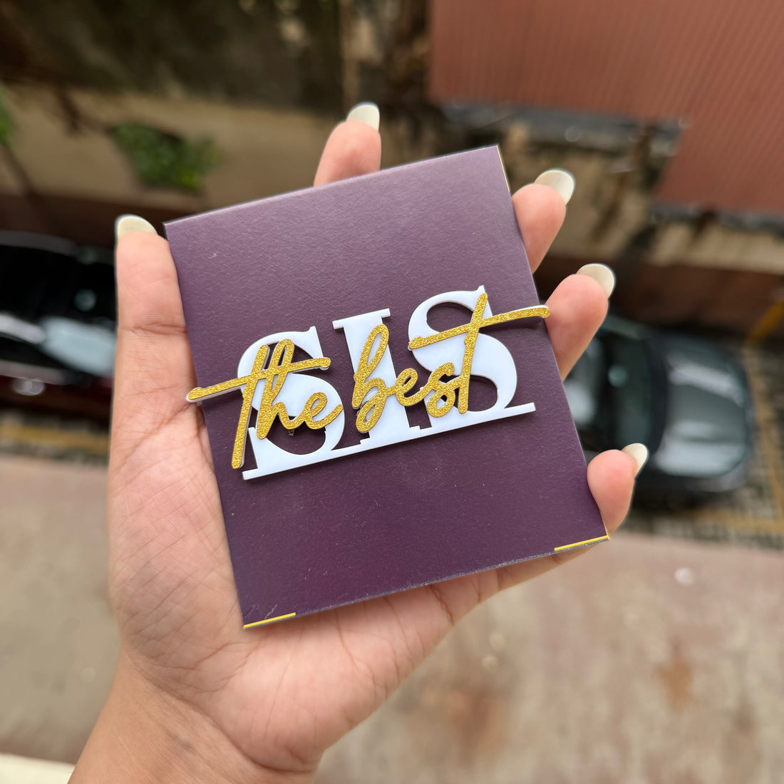Rakhi Double Acrylic Charm • The Best Sis