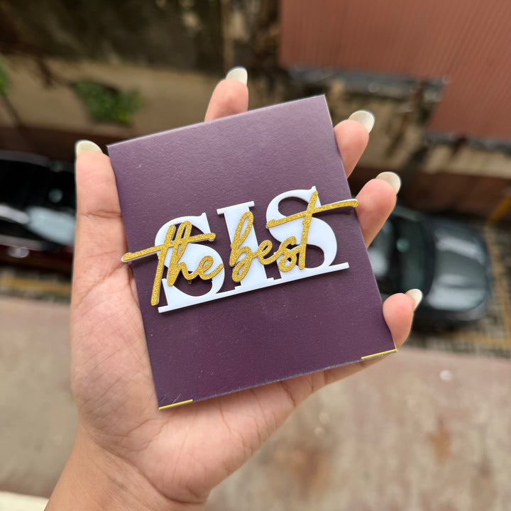 Rakhi Double Acrylic Charm • The Best Sis
