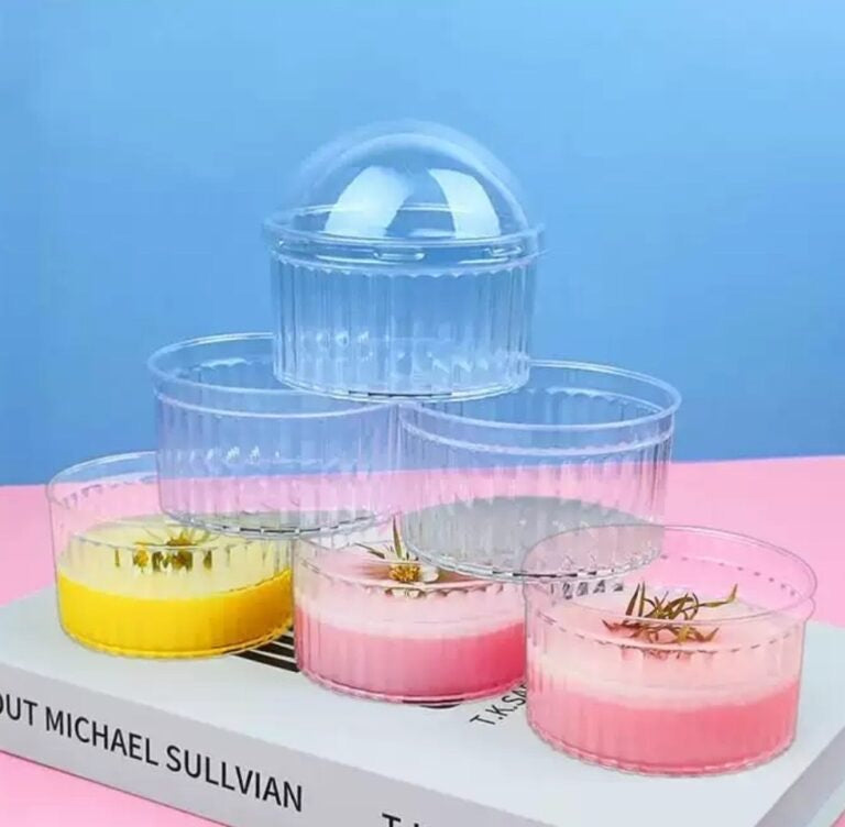 Ramekin Style Plastic Mousse Cup With Lid (10pc) #N1