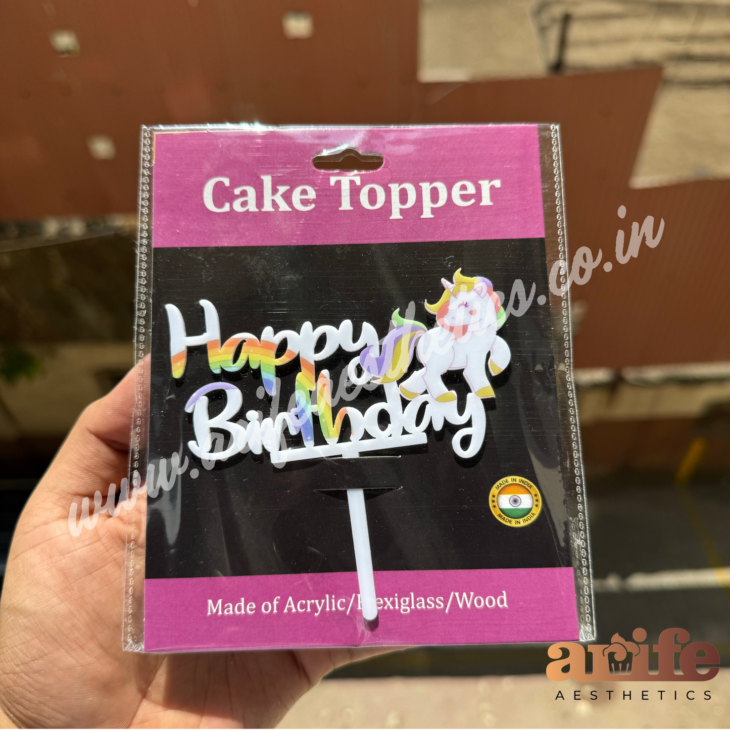 Happy Birthday Unicorn Cake Topper