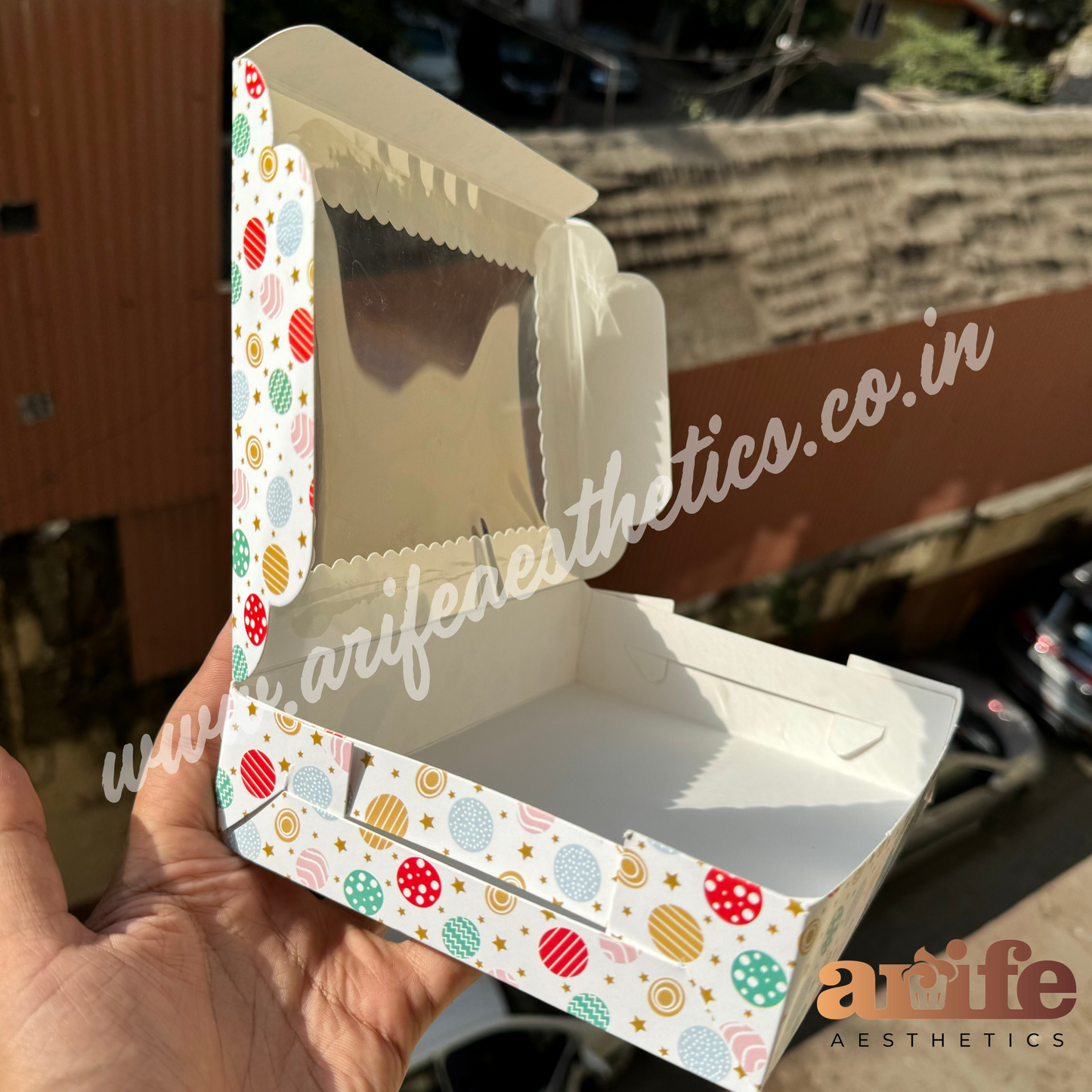 6 in 1 Brownie / Cookie Box Printed (10pcs)