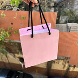 Fancy Gift Bag Pink (10pc) 6x4x6inch