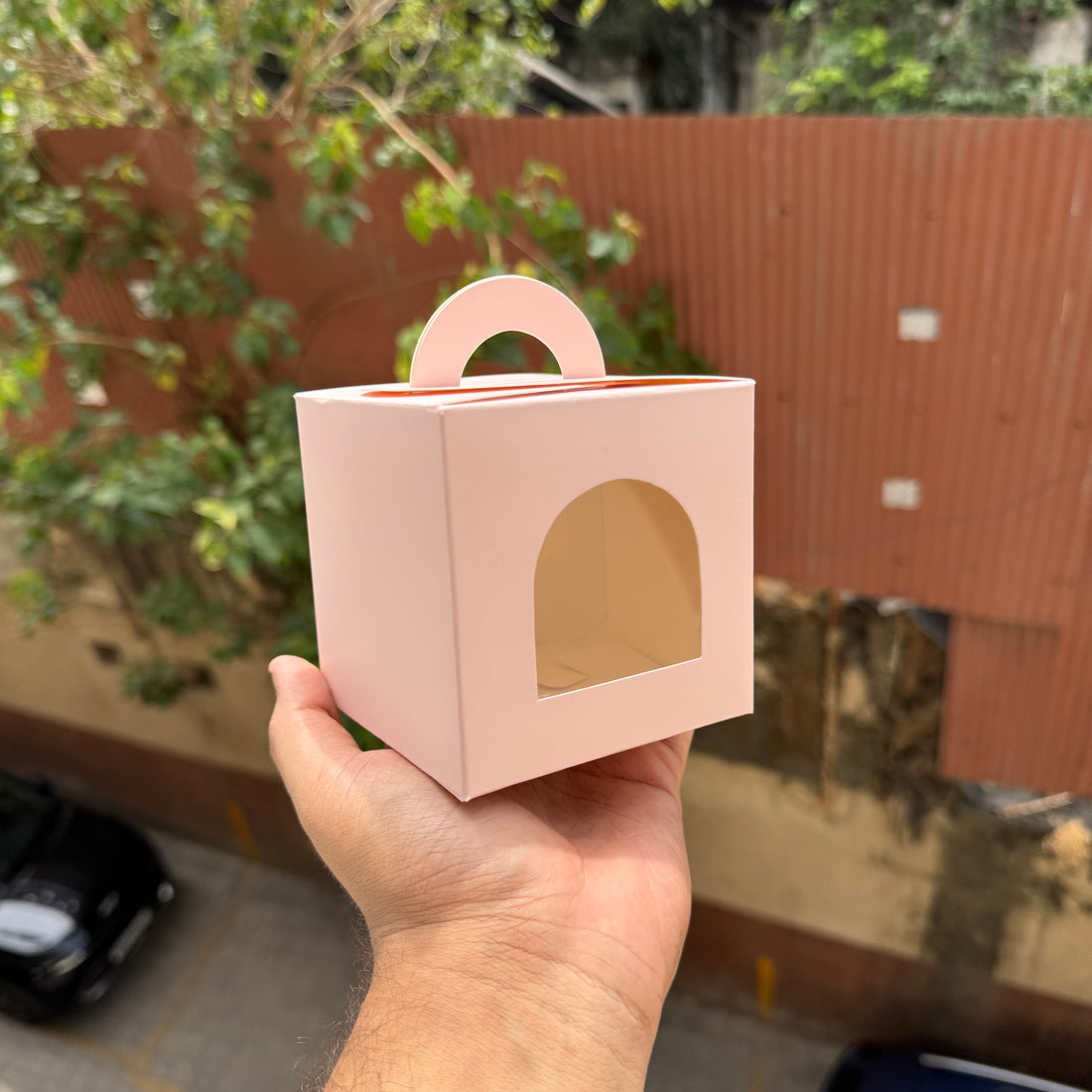 Pastel Peach Jar Candle / Single Cupcake Box (10pc)