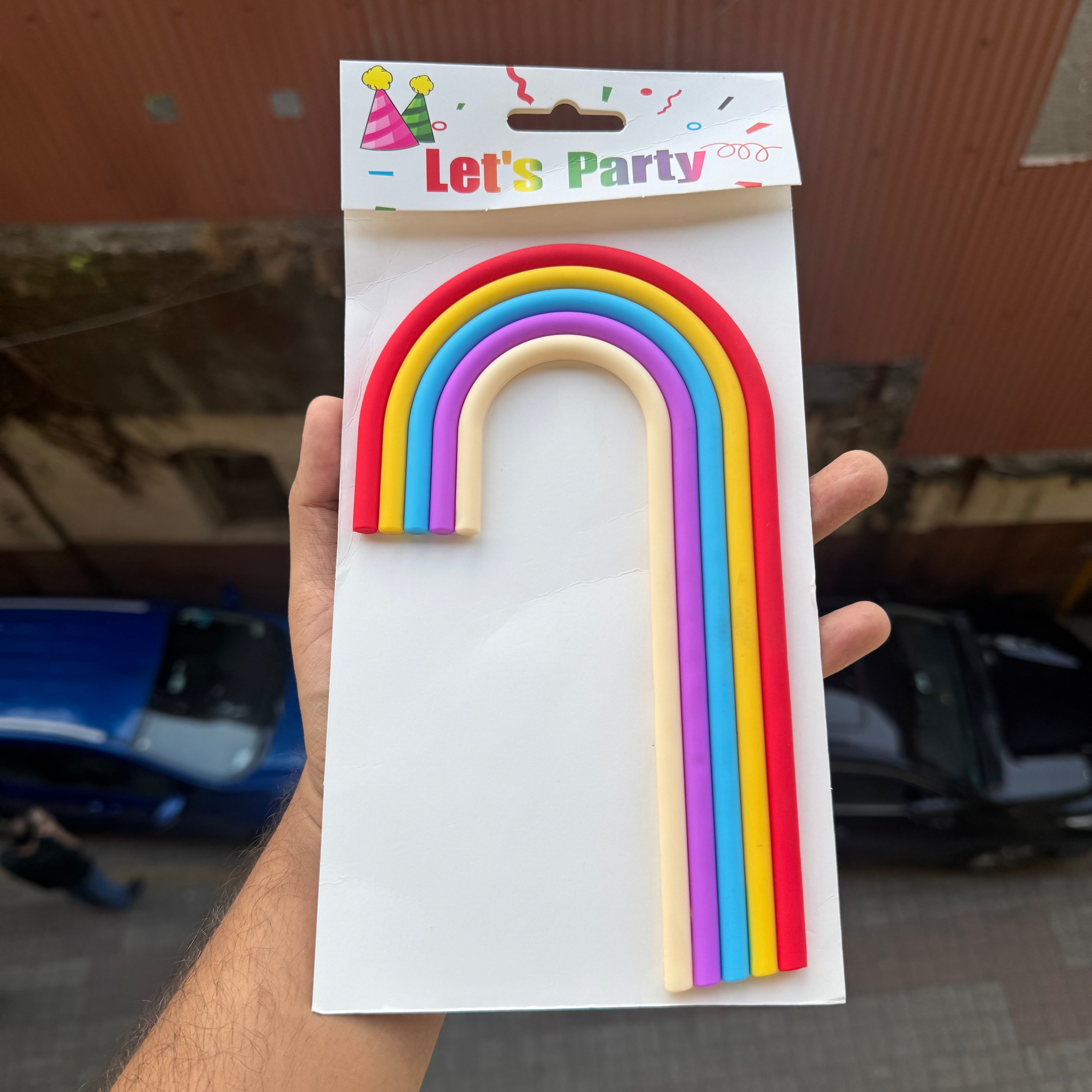 Silicon Long Rainbow Topper 1pc