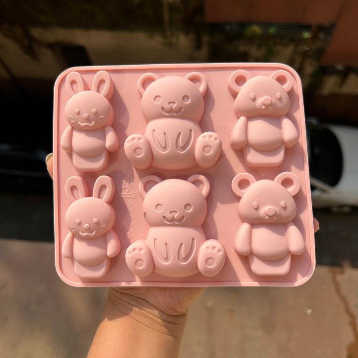 Kawaii Themed Teddies Silicon Mould