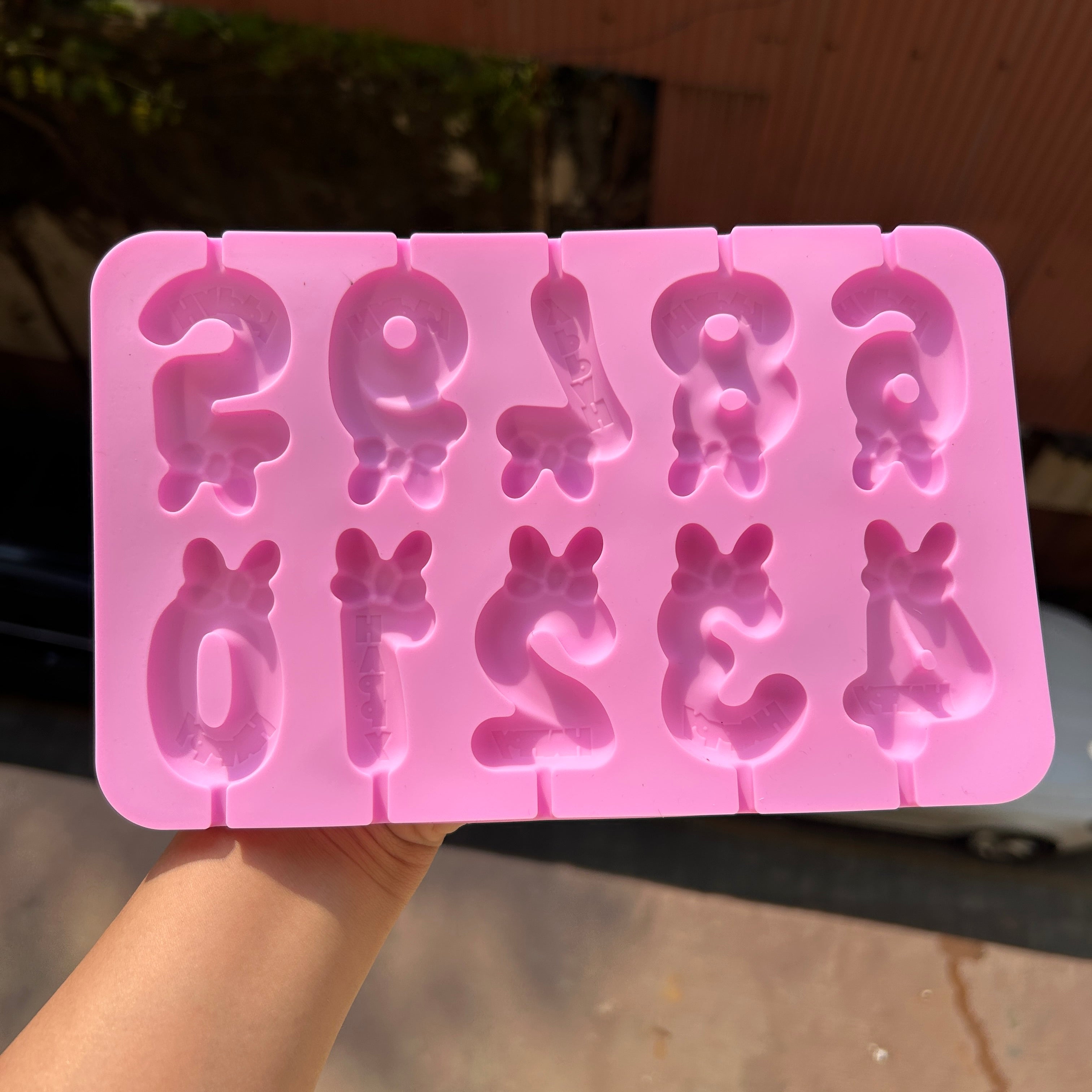 Number Ribbon Balloon Style Silicon Mould