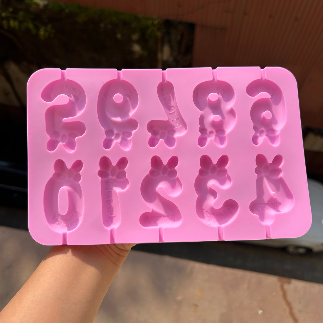 Number Ribbon Balloon Style Silicon Mould