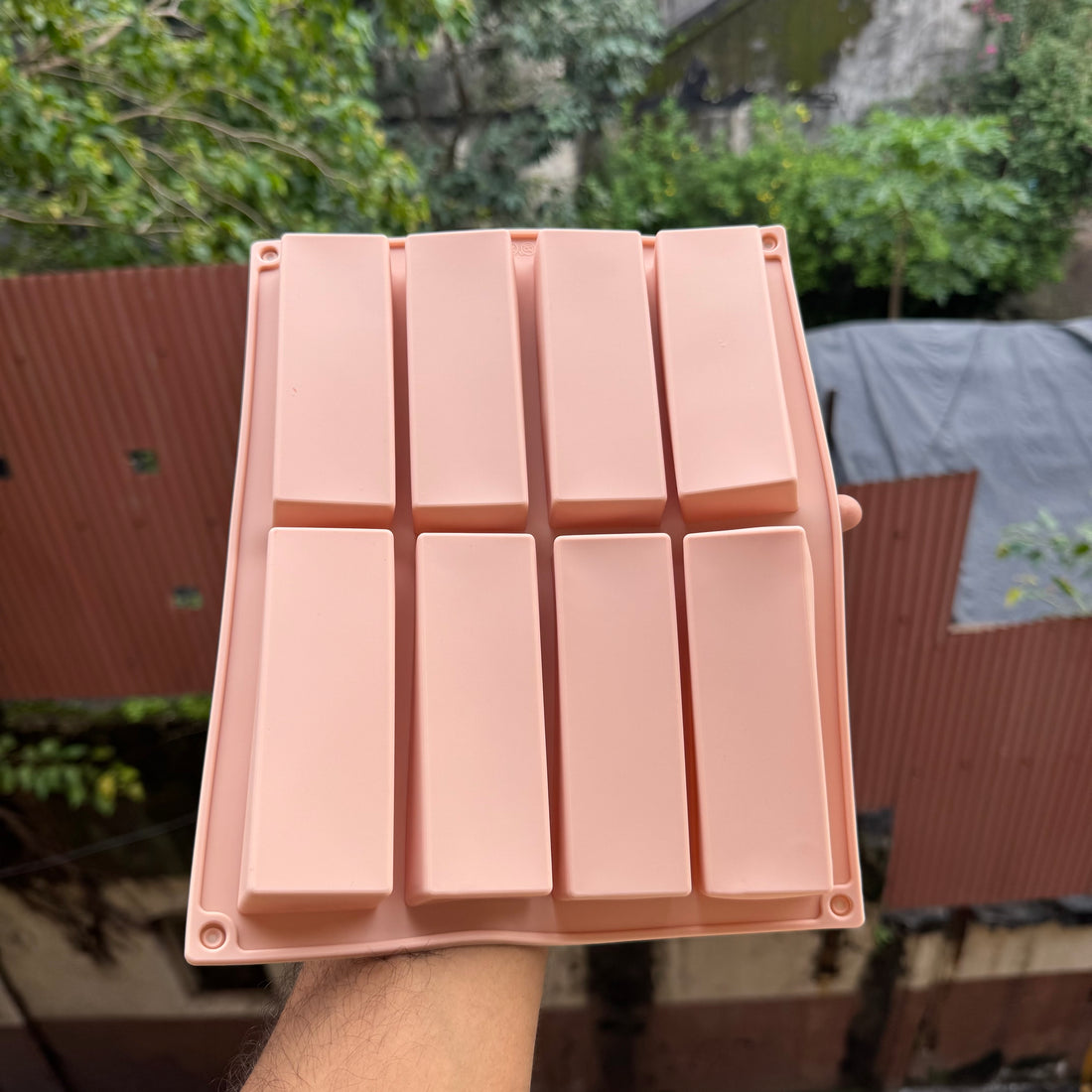 Long Bar Chocolate / Soap Silicon Mould Pink