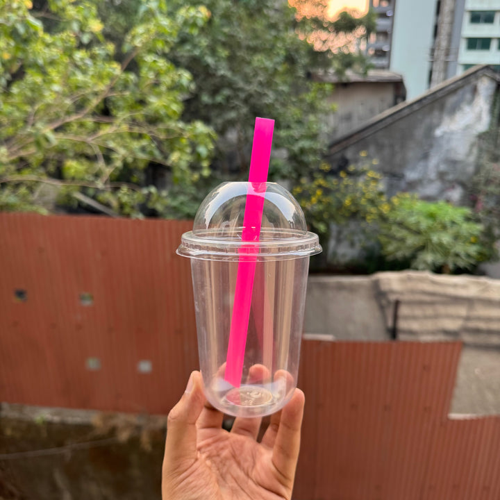 Trending U Shape Dessert Container (10pc) • Coffee / Boba Tea Cups - 500ml