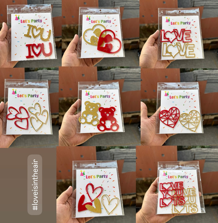 Valentine Acrylic Charm Set Of 2pcs