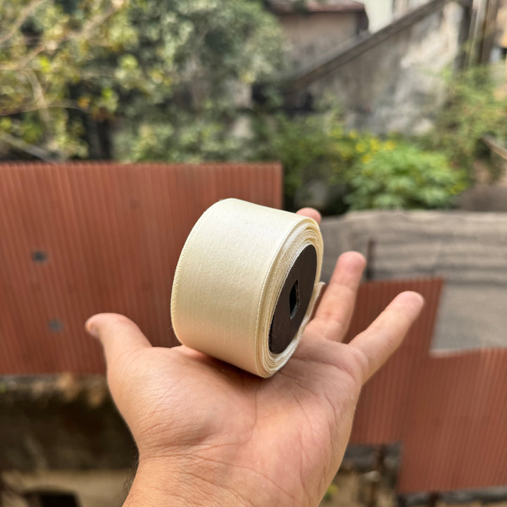 Off White Thick Satin Ribbon