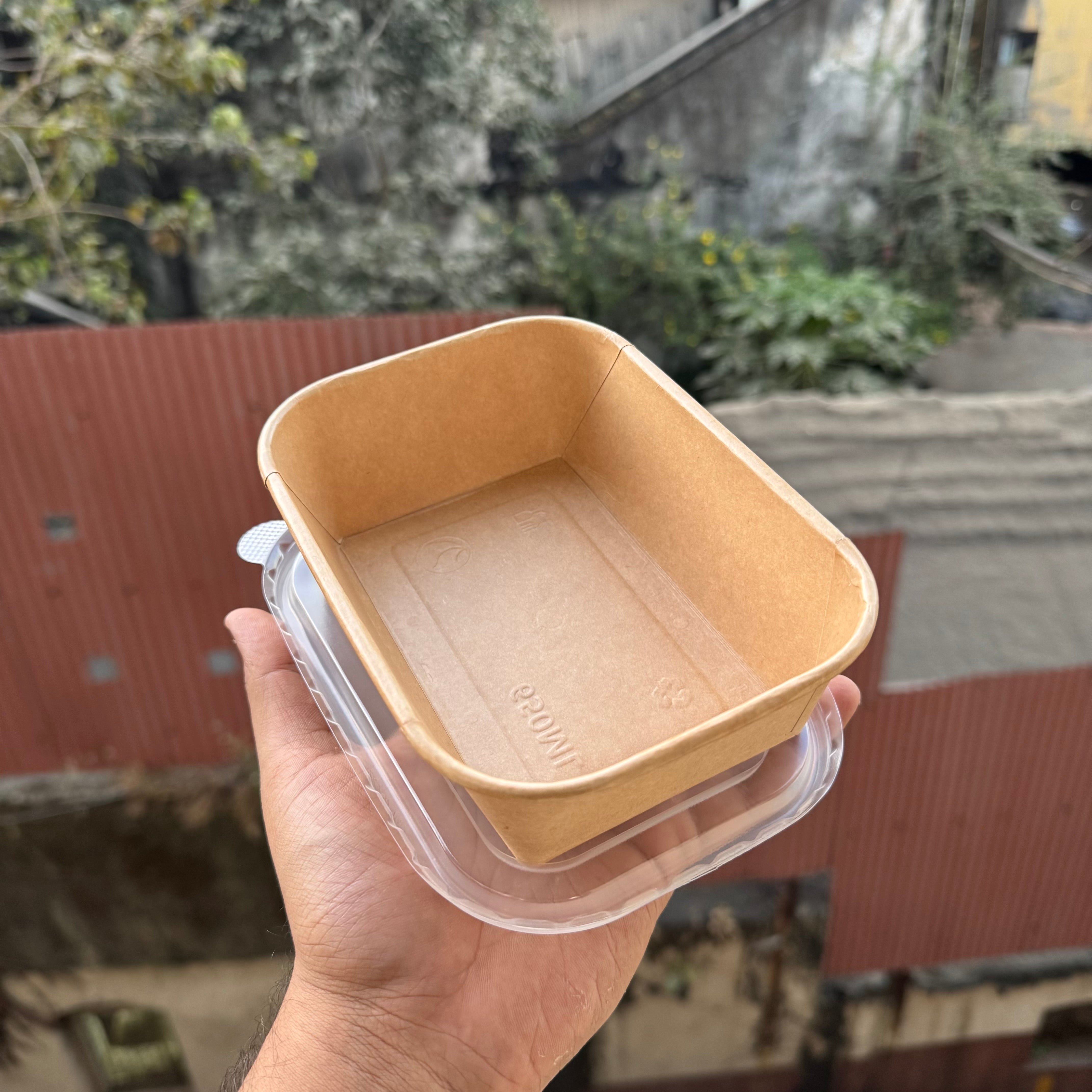 Rectangle Kraft Tub 650 mL (10pc)
