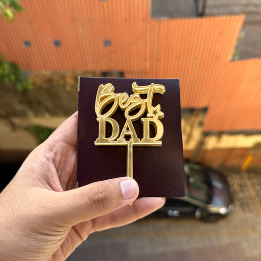 Father’s Day Acrylic Topper Golden (10pc)