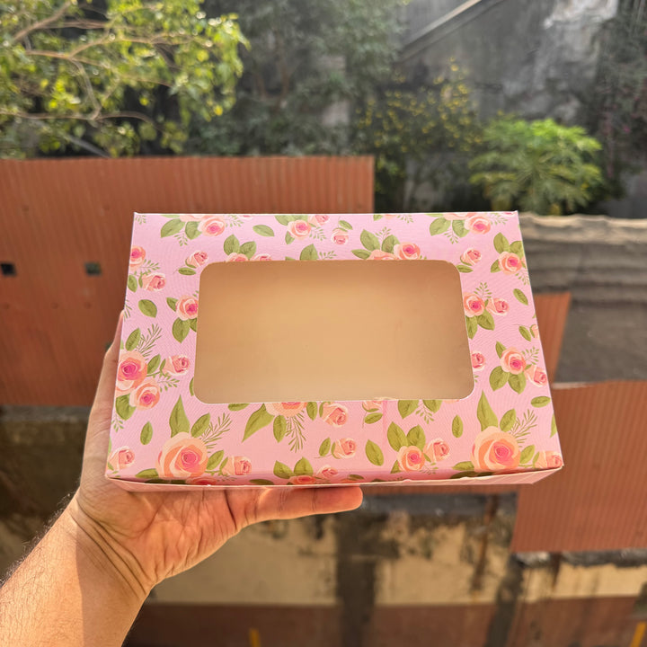 Floral Six Brownie Box (10pc) • Pink Bloom