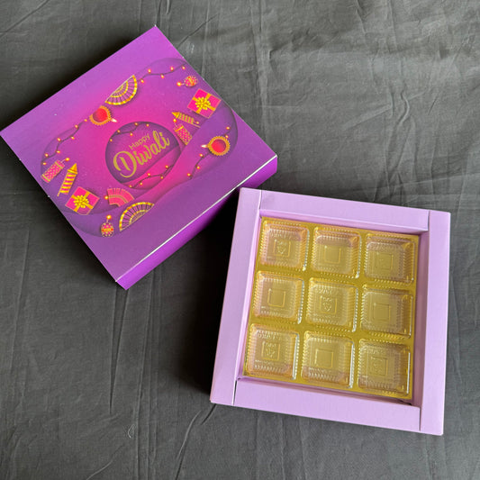 Diwali Foiled 9 Cavity Slider Box (10pc)