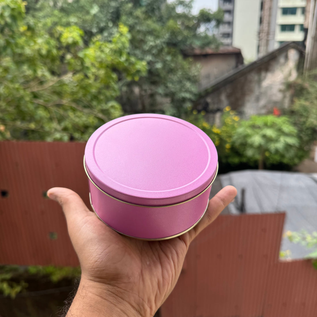 Premium Small Round Cookie Dream Tin (10pc) Pink • SDT