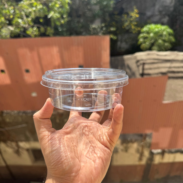 Round Dessert Container PVC With Lid 250ml (10pc) •CFO